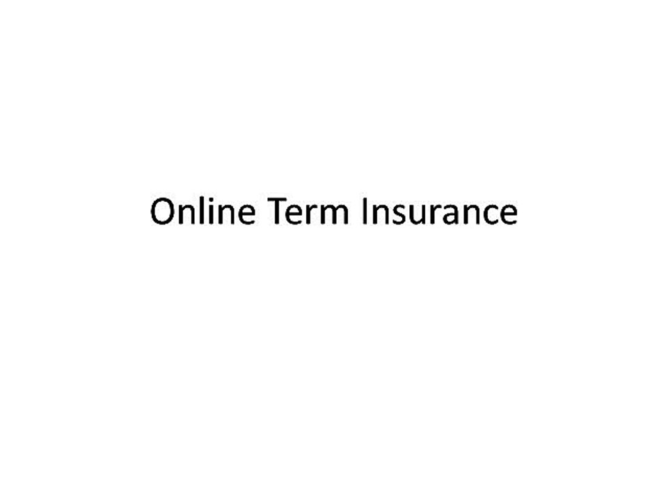 Online Term Insurance