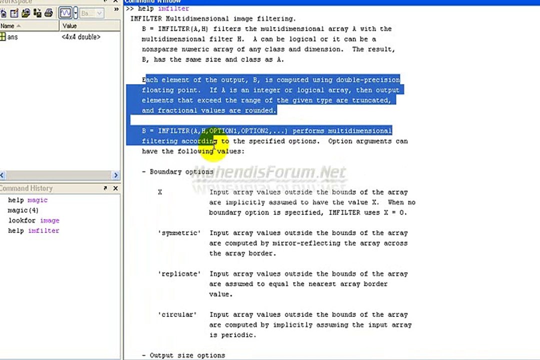 MATLAB Eğitimi: Matris, Komutlar ve Fonksiyonlar