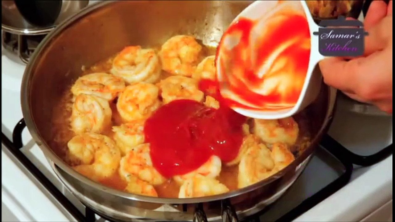 روبيان صيني والأرز بالخضروات