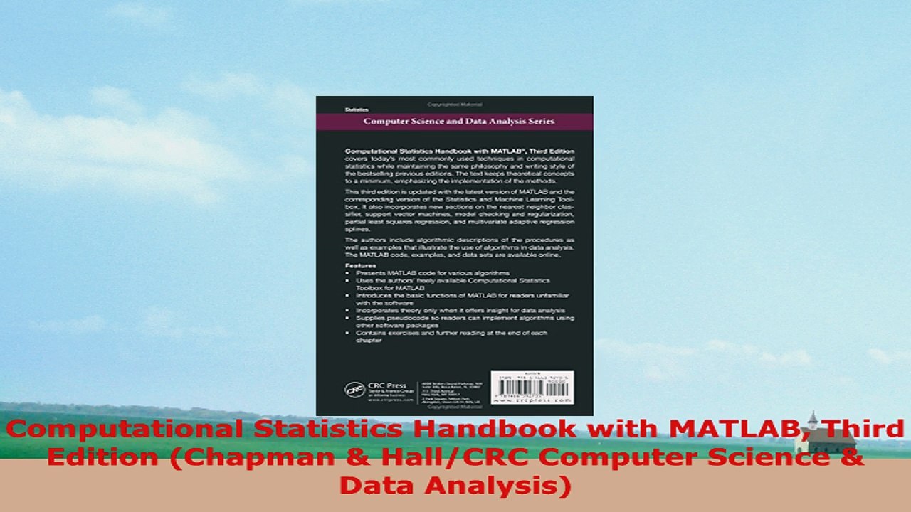 READ ONLINE  Computational Statistics Handbook with MATLAB Third Edition Chapman  HallCRC Computer