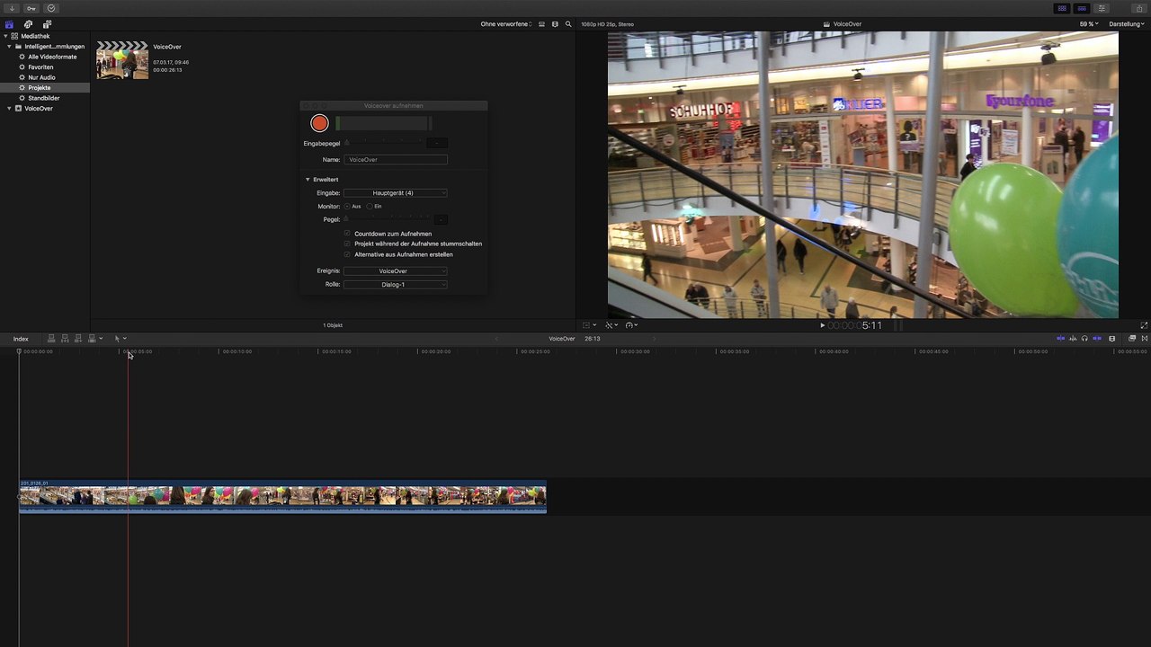 Final Cut Pro X Tutorial Deutsch - VoiceOver