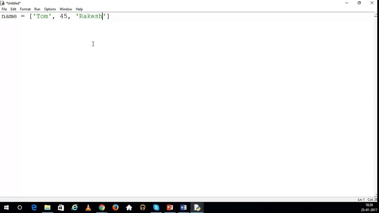Works on Lists in Python Programming