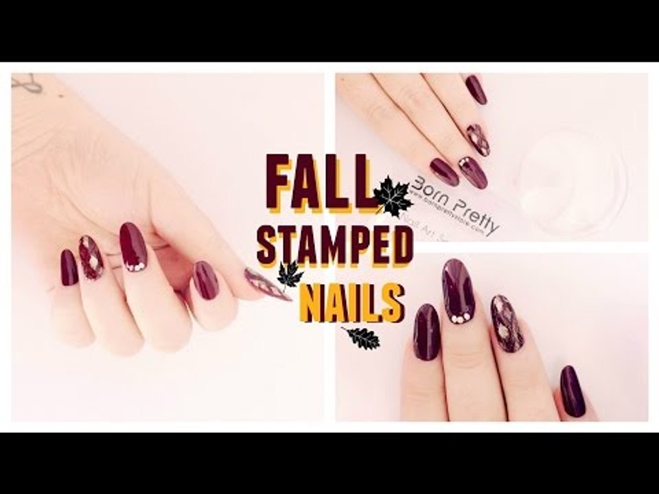 FALL STAMPED NAILS  - Bornprettystore