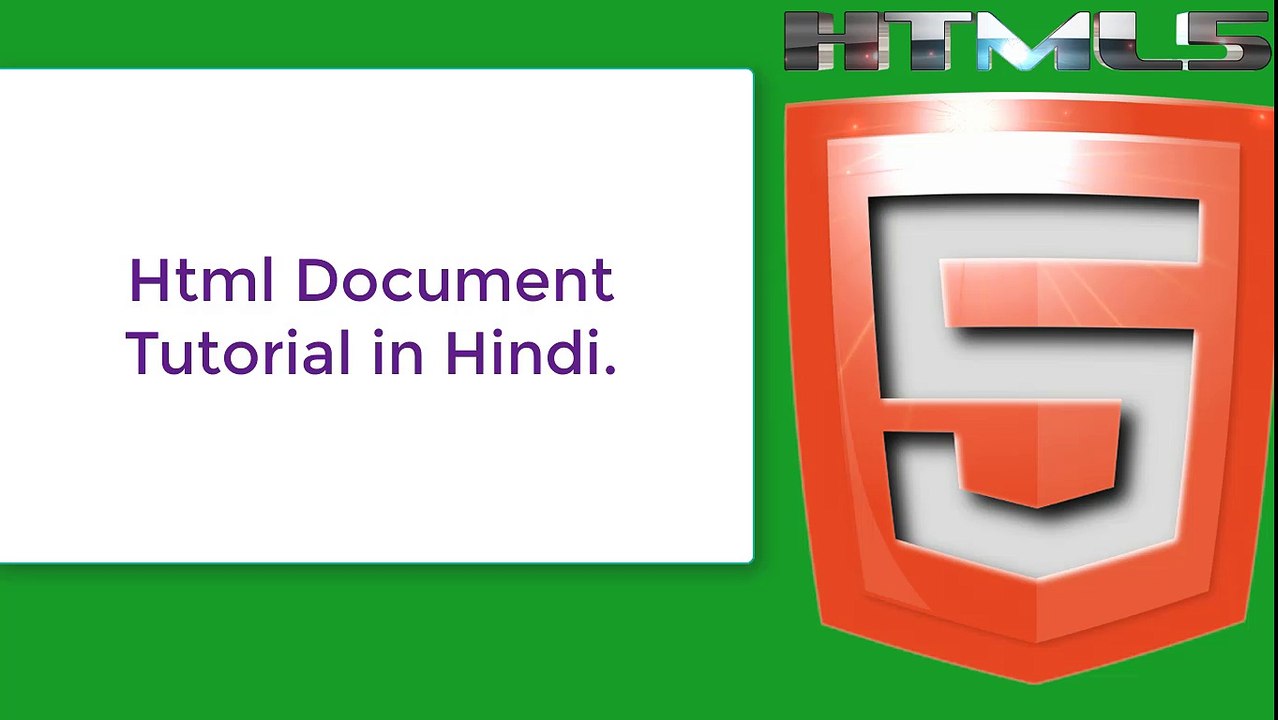 Html document tutorial in hindi.