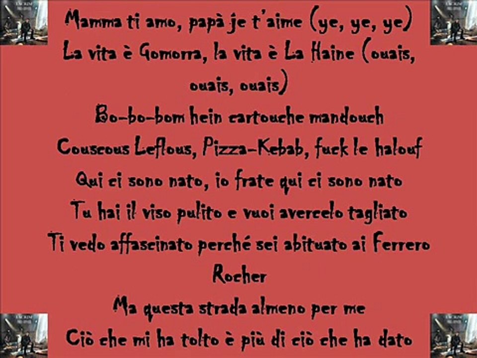 Lacrim Feat. Ghali - Tristi ( Official Video Lyrics ) [AUDIO TESTO]