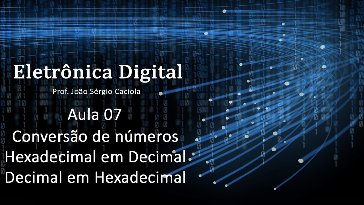 Aula07 - Conversão Decimal x Hexadecimal x Decimal