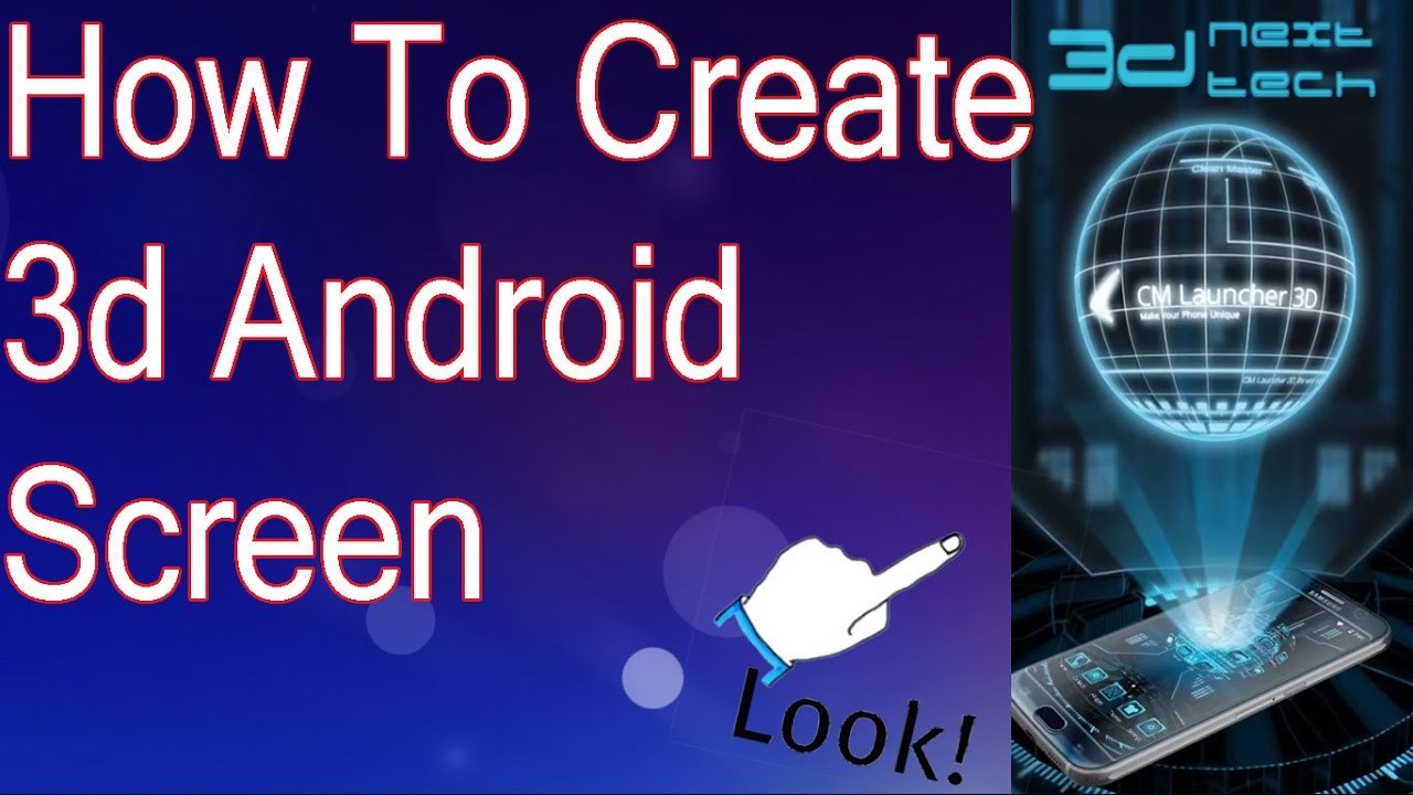 How to create 3d android screen in hindi