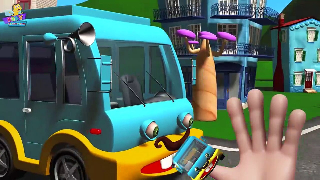 Finger Family Bus Family _ Finger Family Songs _