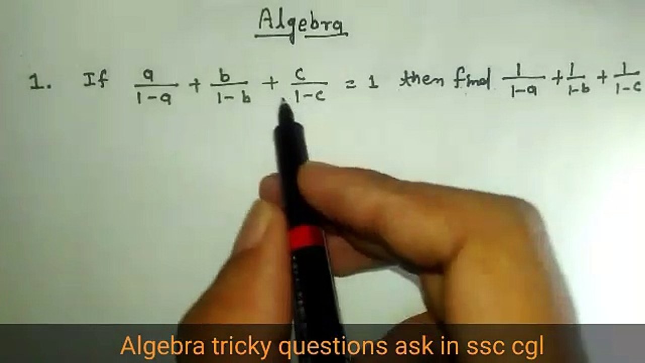 Ssc CGL exam Algebra solved question previous years by tricks