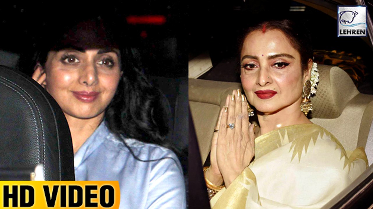 Veteran Actresses Rekha And Shridevi Together At MOM Screening