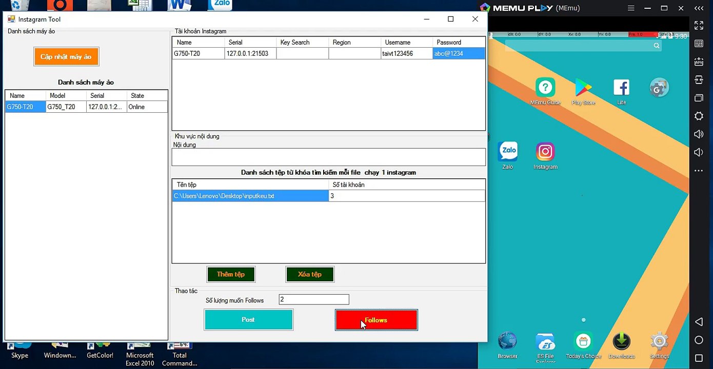 Robot marketting instagram ( auto marketting)