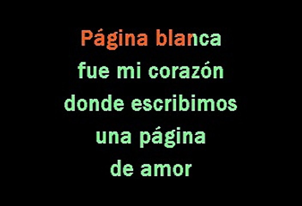 Los Dandys - Pagina blanca (Karaoke)