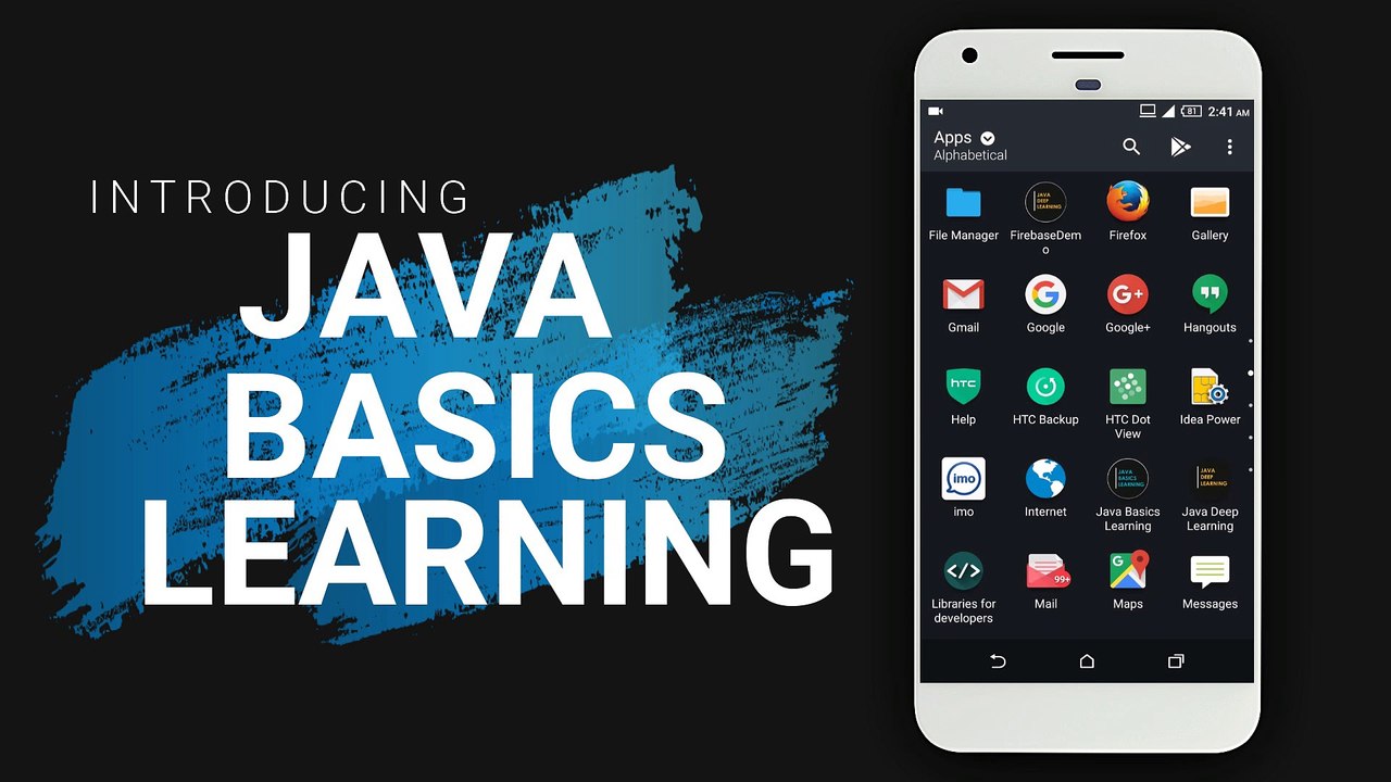 Java Basics Learning : for Absolute Beginners App Intro | Developed by Awwalsoft