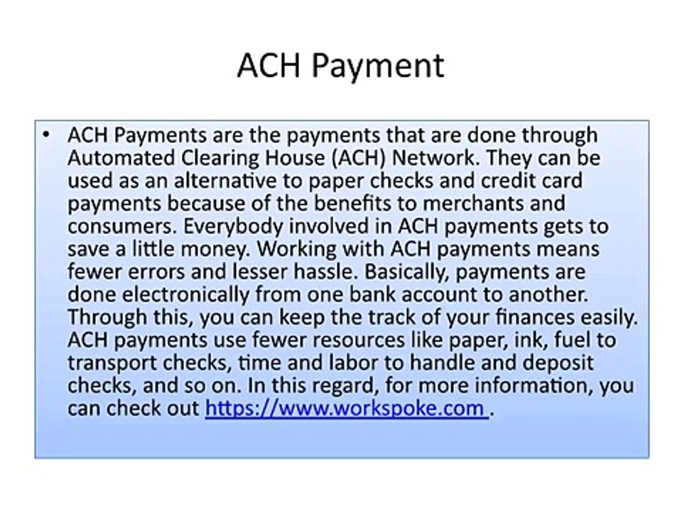 ACH Payment