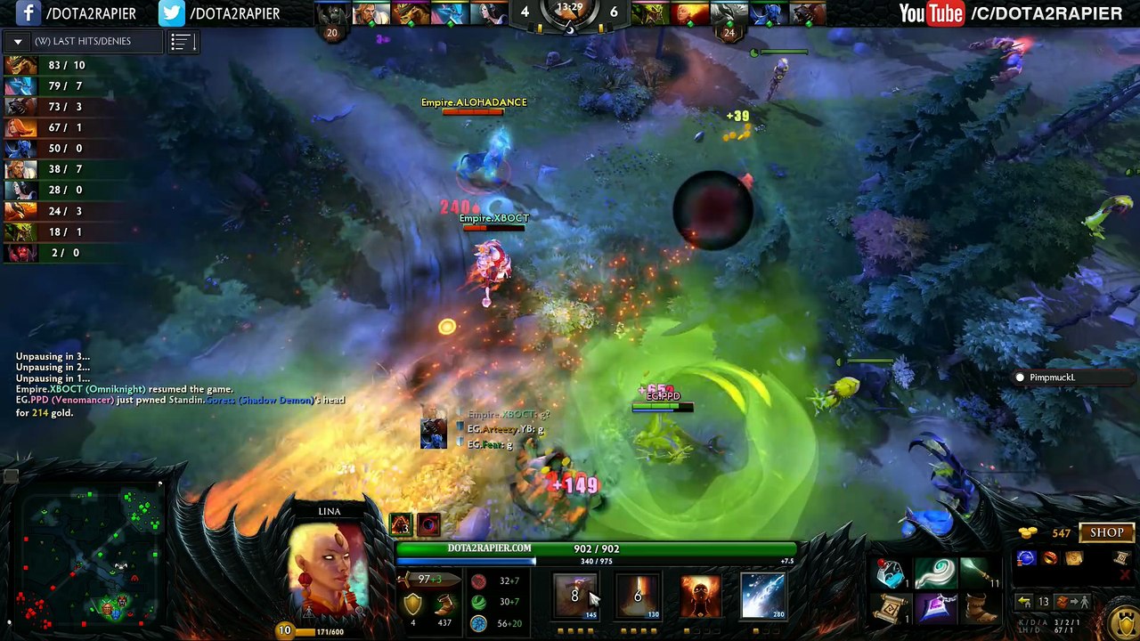 Suma1l Dota 2 [Lina] The Pressure - Captains Draft 3.0  EG vs TEAM EMPIRE Game 3