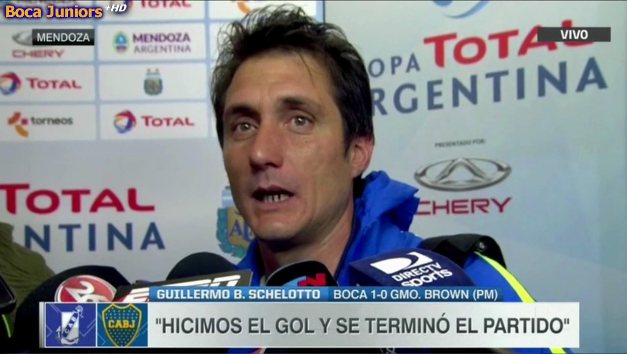 Guillermo B. Schelotto post Boca 1-0 G. Brown