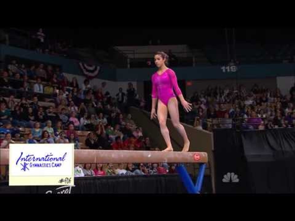 International Gymnastics Camp's #FlashbackFriday with Aly Raisman on beam