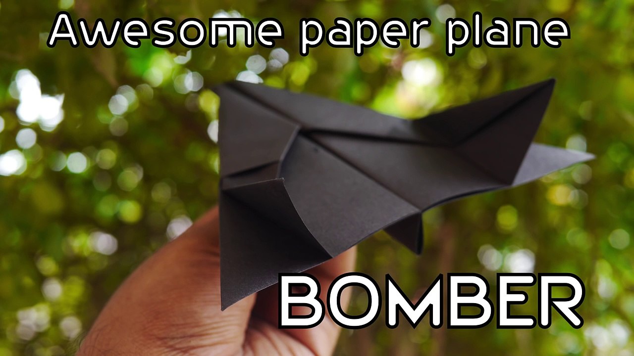 Awesome Origami Paper Plane: Bomber ( Paper Plane that flies)
