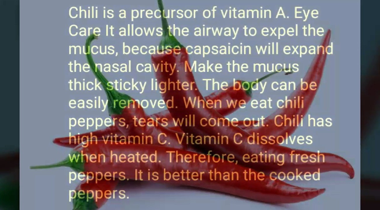 What are the benefits of chili?