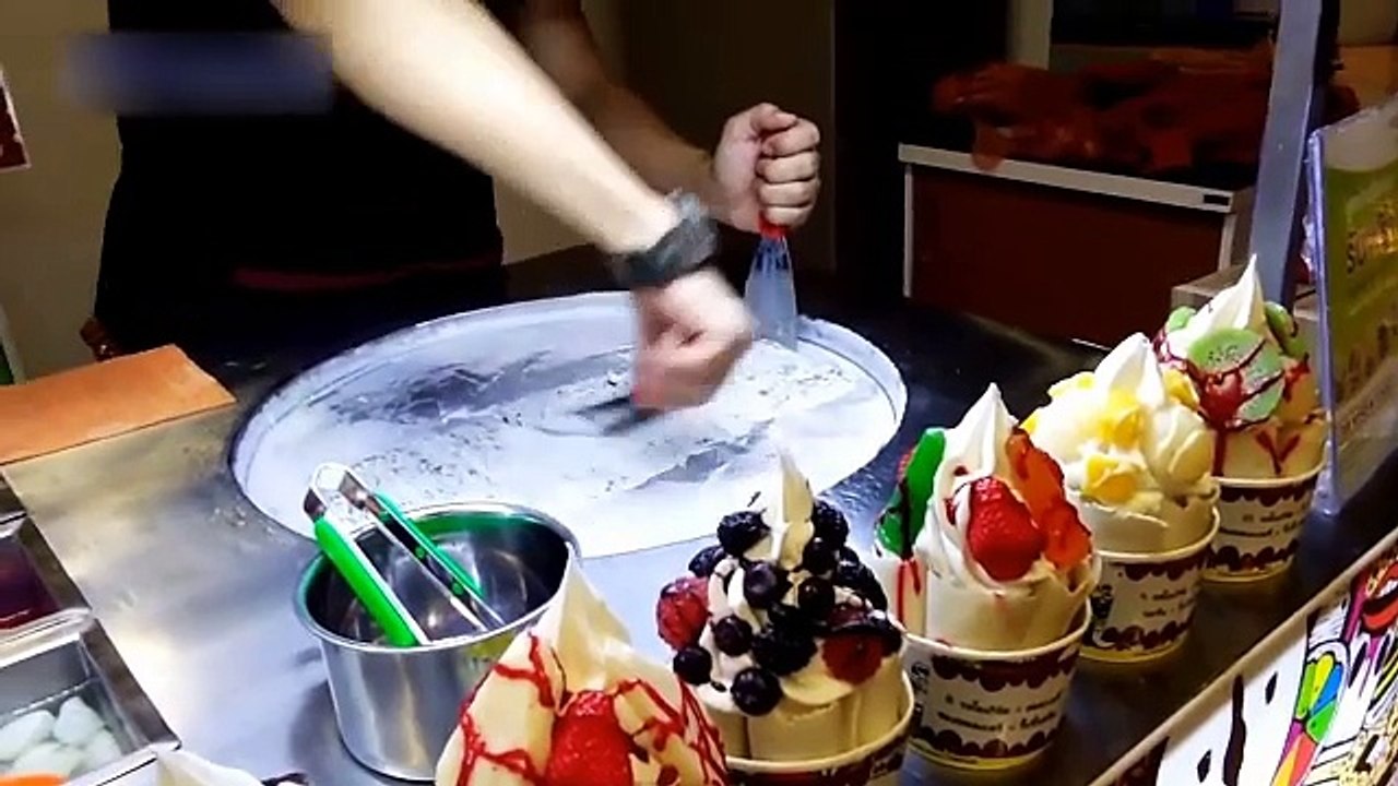 ICE CREAM ROLLS _ DONUT Ice Cream VS M&M Ice Cream and Oreo Ice Cream