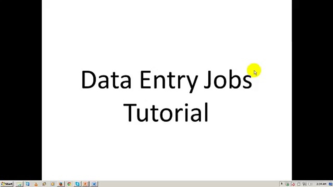 Data Entry Tutorial