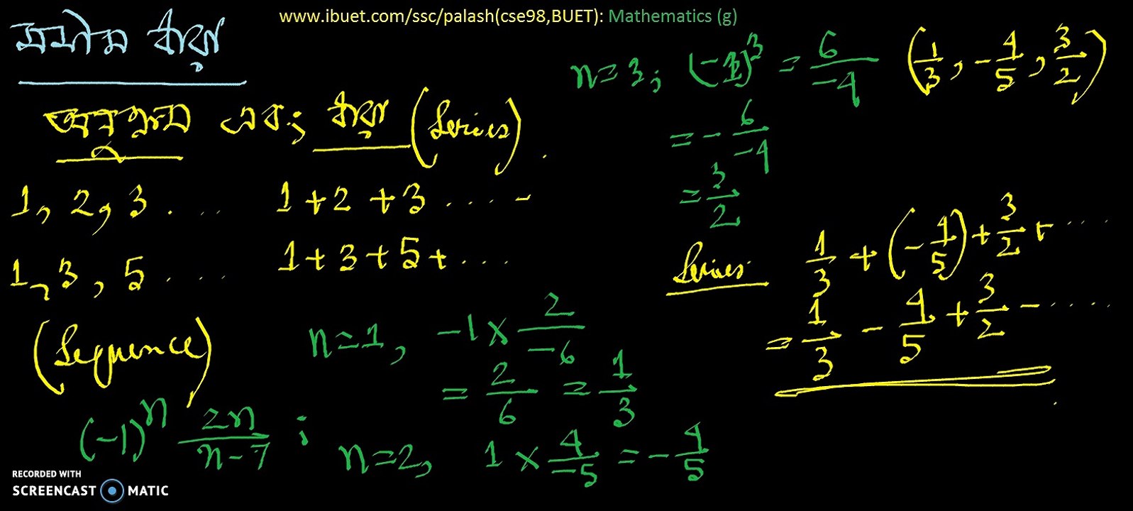 Finite series=series and its classification