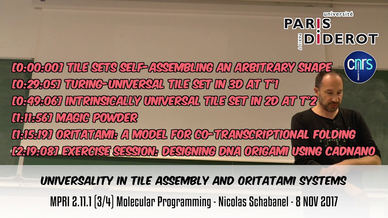 [2017 MPRI 2.11.1] Molecular programming 3/4 (8 NOV)