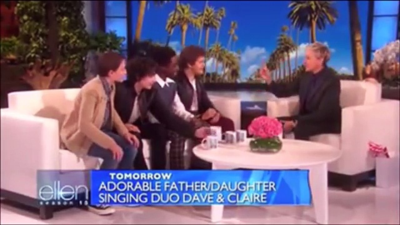 Stranger Things cast on The Ellen Show