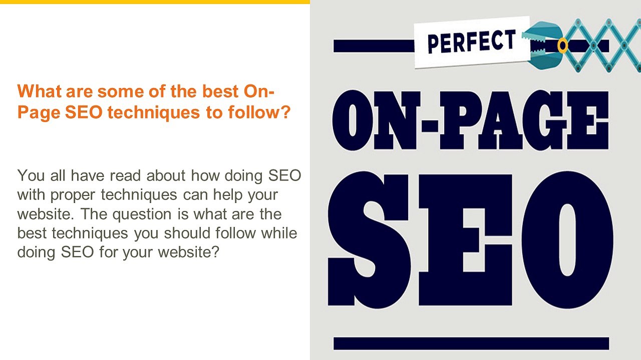 What are the best On-Page SEO Techniques used in 2018