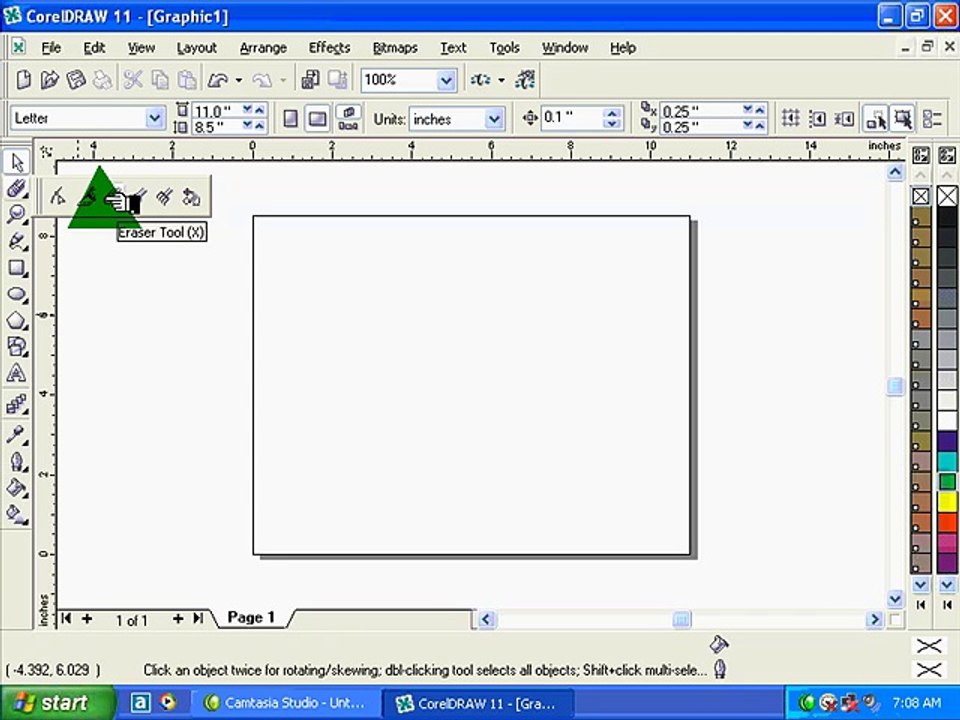 elipse tool and eareser tool (corel draw 11 part 2 hindi urdu)