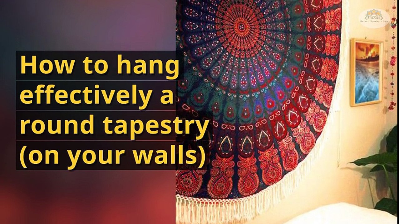 How to hang a round tapestry