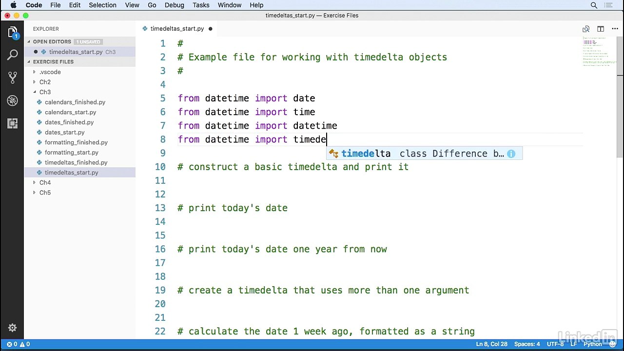Learning python 2018 | timedelta