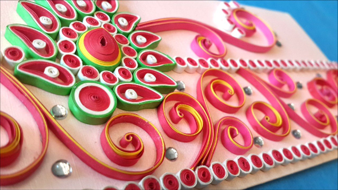 Ornamental paper quilling envelope (design one)