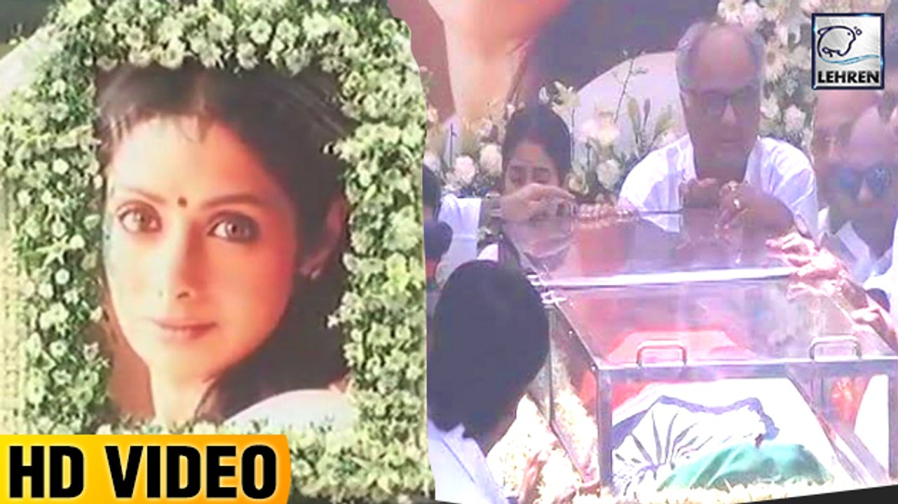 (Video) Sridevi Taken For LAST RITES | Jhanvi Kapoor, Anil Kapoor, Arjun Kapoor