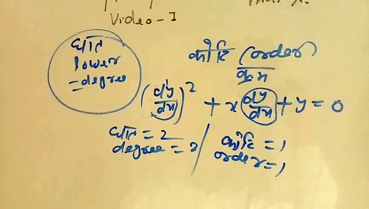 Differential equation for tgt/ pgt maths video 1
