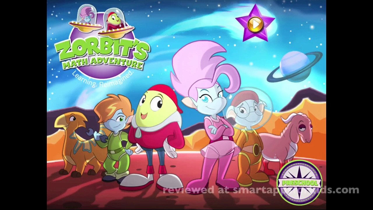 Zorbits Math Adventure Preschool - high energy math - best iPad app for kids