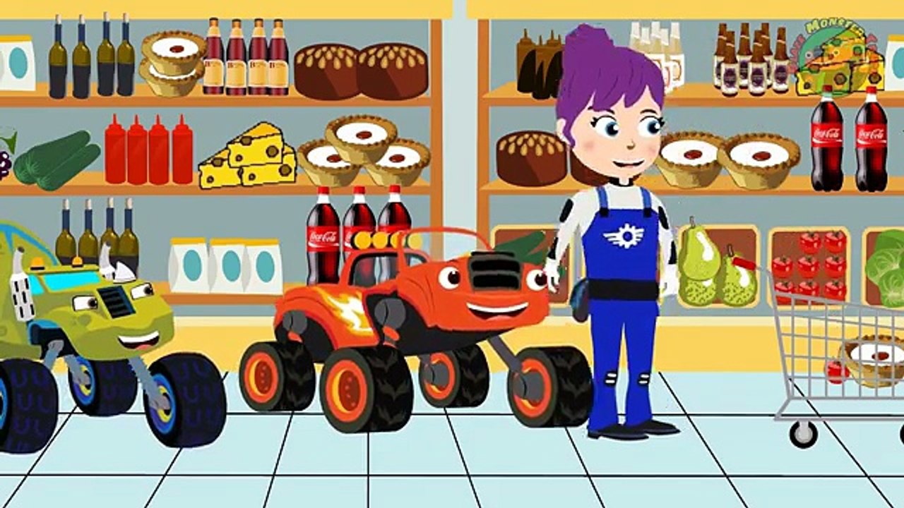 BLAZE CAR THE MONSTER MACHINES Blaze Vs bLAZE Hide and Seek! Blaze Monster Truck Cartoon
