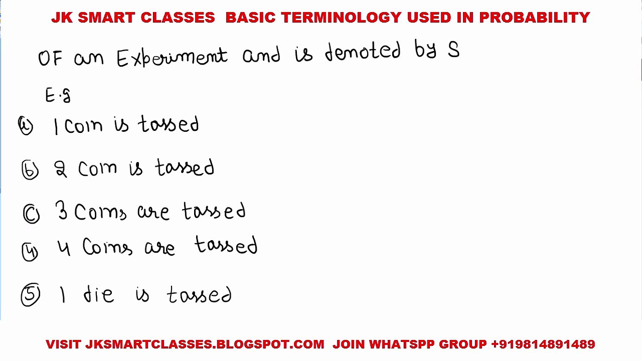 Probability #2 Basic Term or Terminology of Probability|Random Experiment| Sample Space|Trails|Hindi