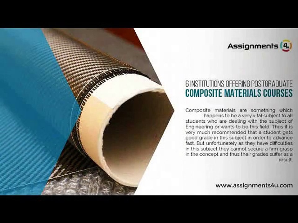 6 Institutions Offering Postgraduate Composite Materials Courses