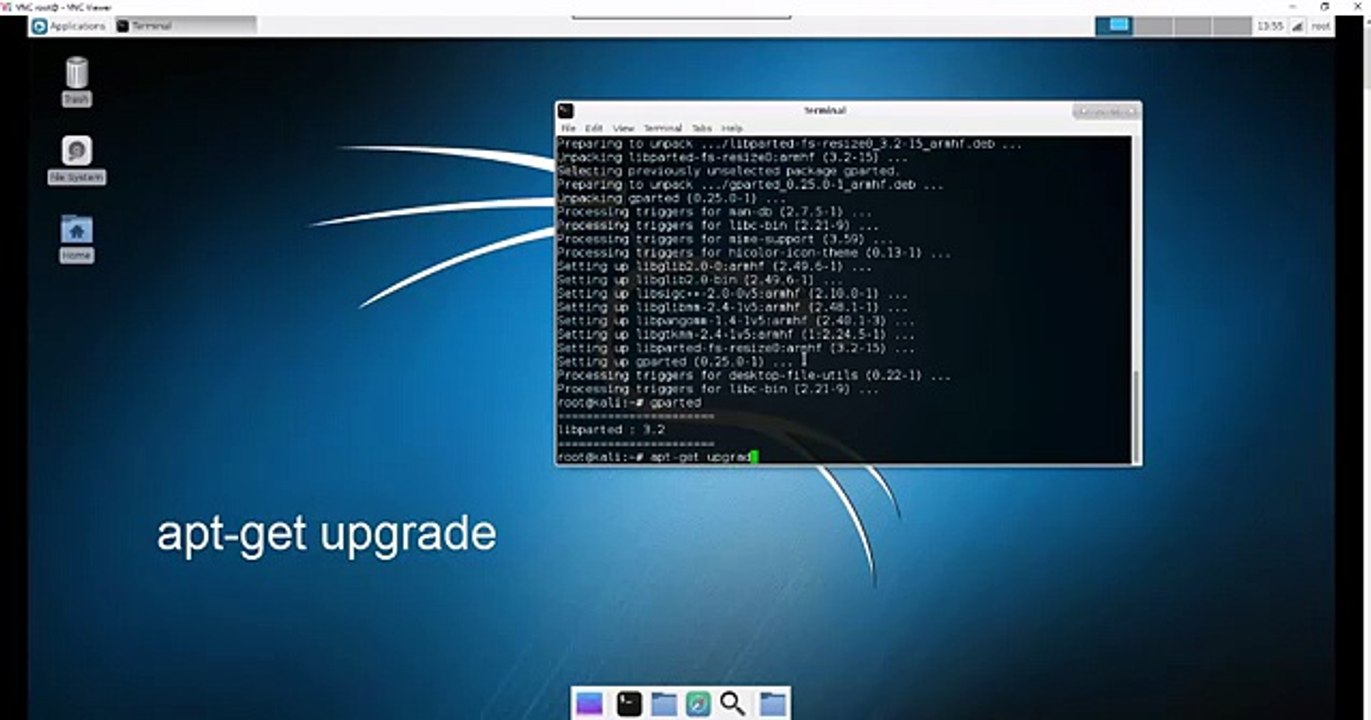 Installing full version of Kali Linux on Raspberry Pi 3