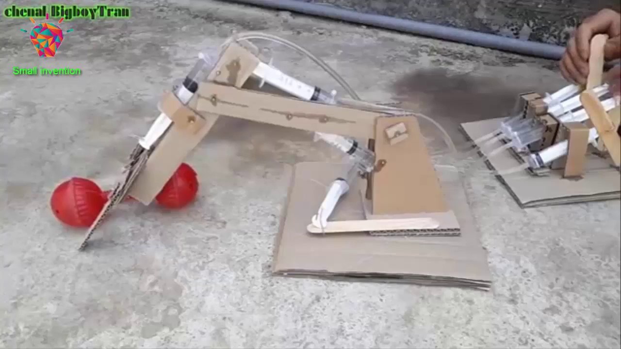 How to Make Hydraulic JCB From Cardboard