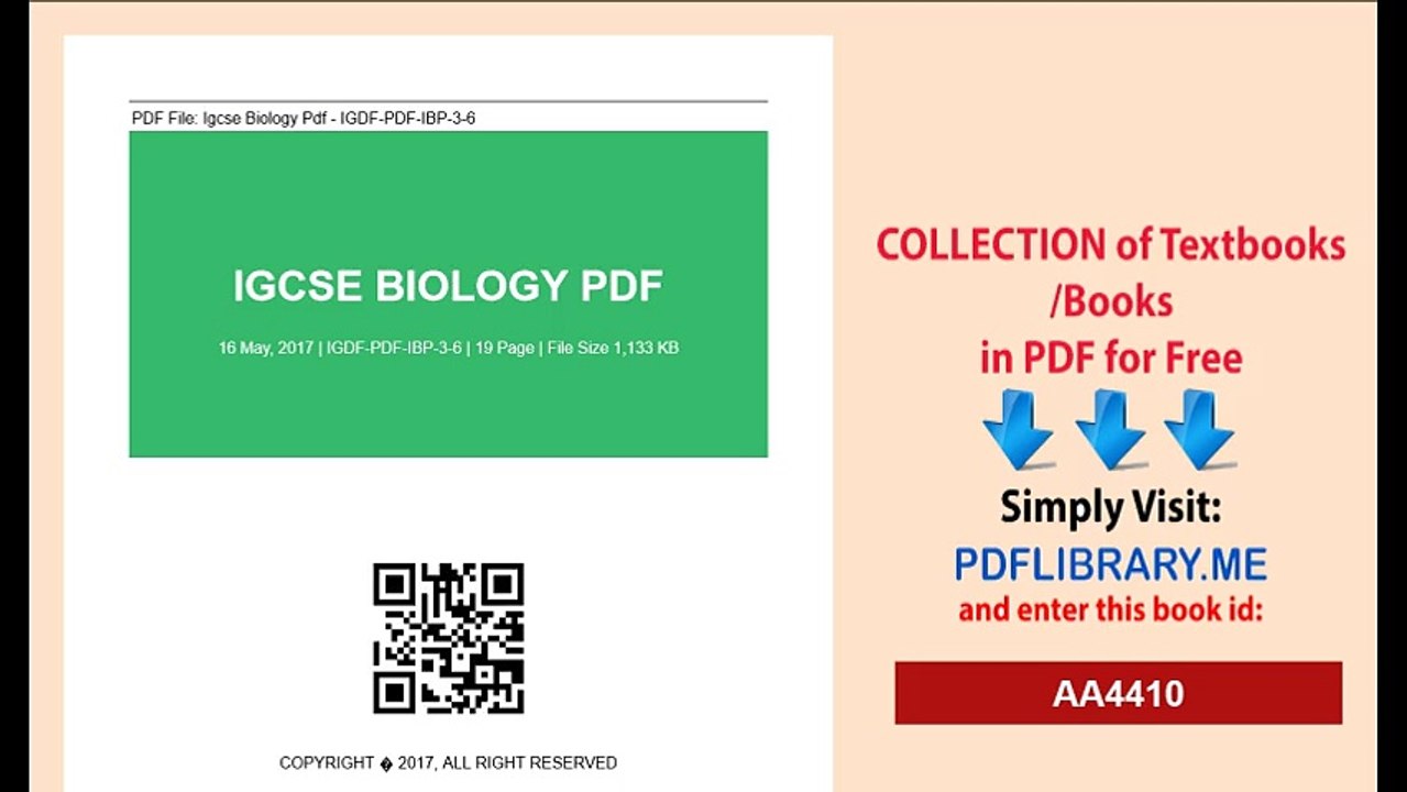 New IGSE Biology Syllabus Overview
