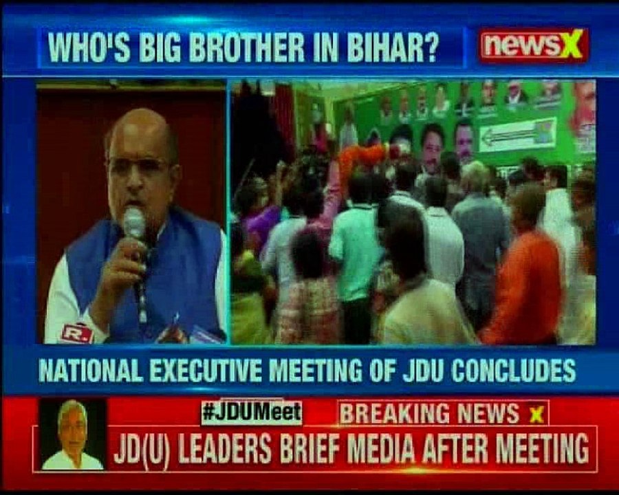 National Executive Meeting Of JDU Concludes; Tensions Brews bw BJP, JDU Over Seat Deal