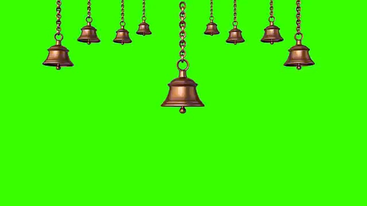 Green screen Temple bells | free to use