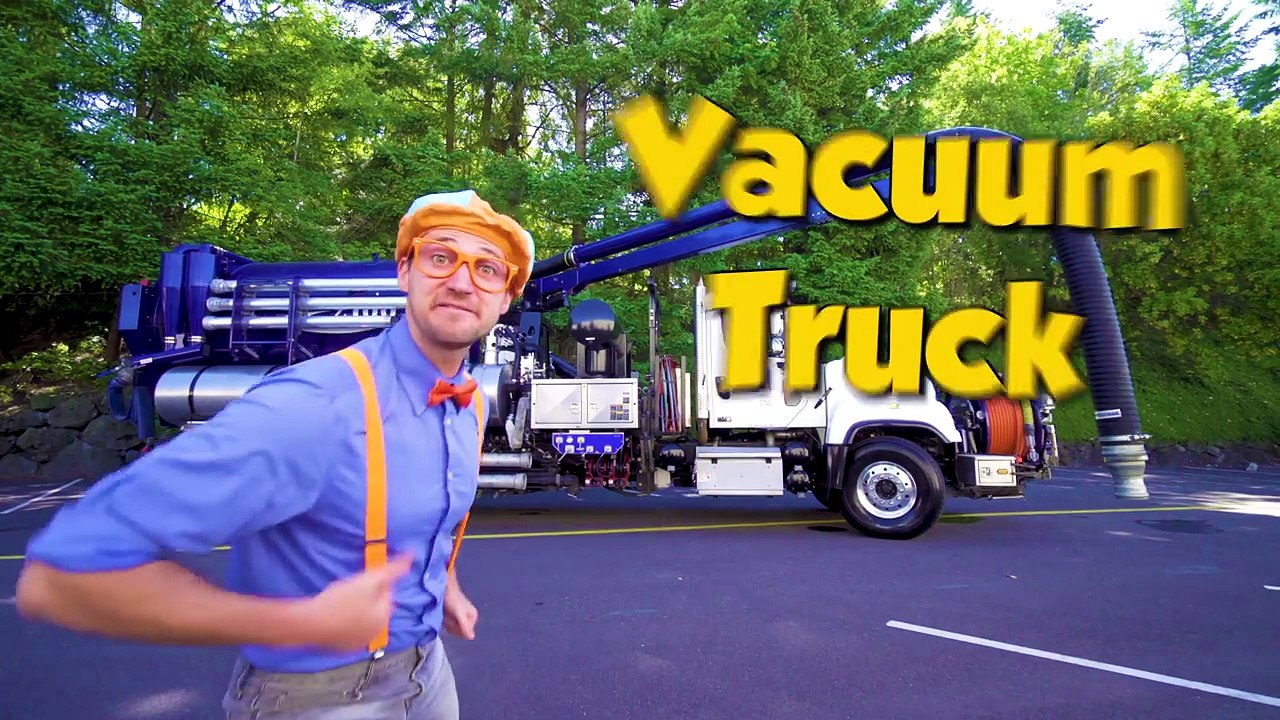 Machines for Kids with Blippi - Learn About Vacuum Trucks