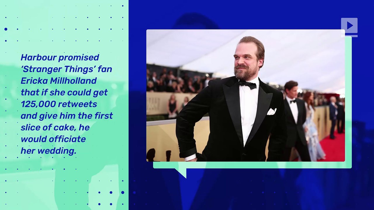‘Stranger Things’ David Harbour Officiates Fan's Wedding