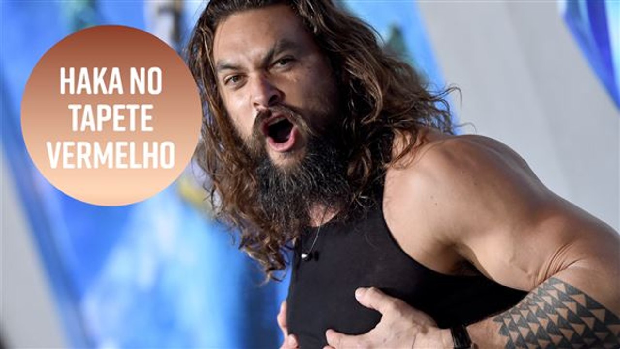 Jason Momoa faz a Haka no tapete vermelho
