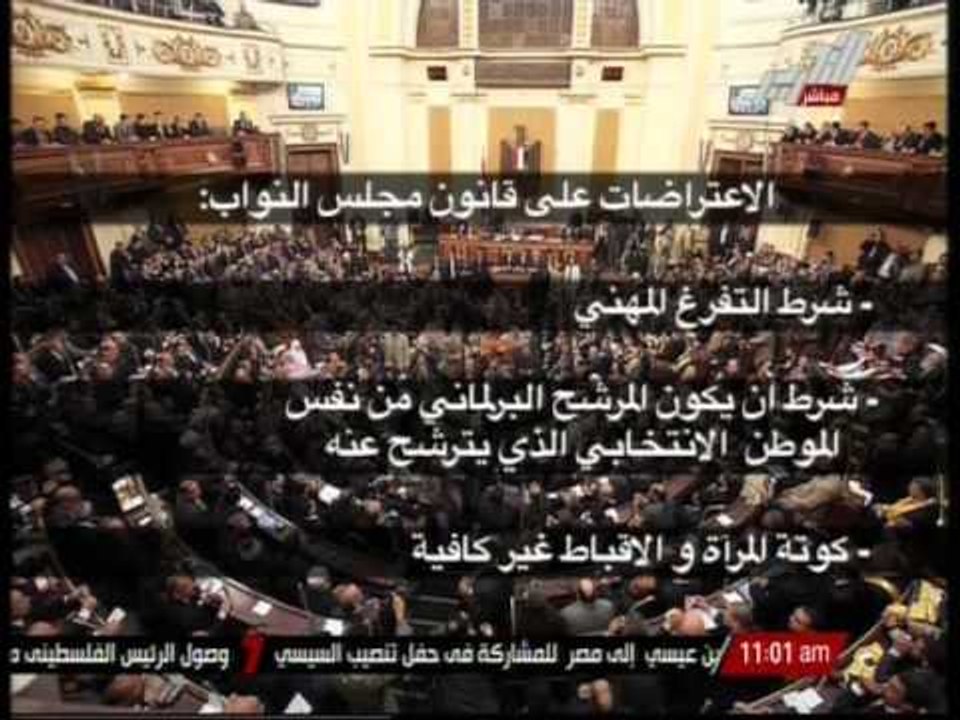 الاعتراضات على قانون مجلس النواب