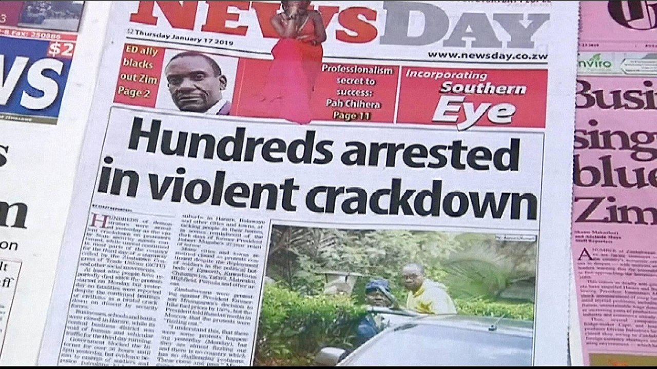 Zimbabwe accused of violent crackdown on protests