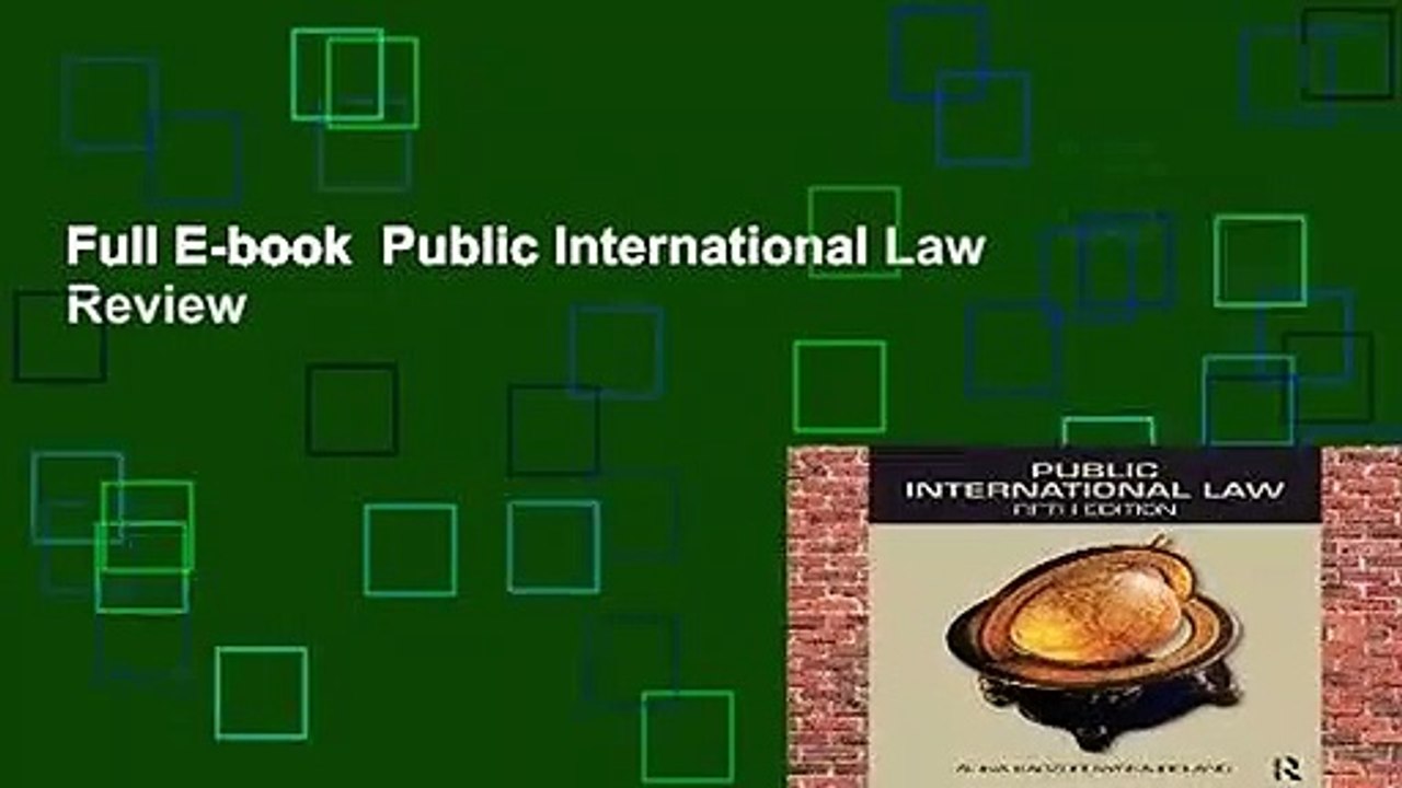 Download the Complete 5th Edition of Public International Law 📘